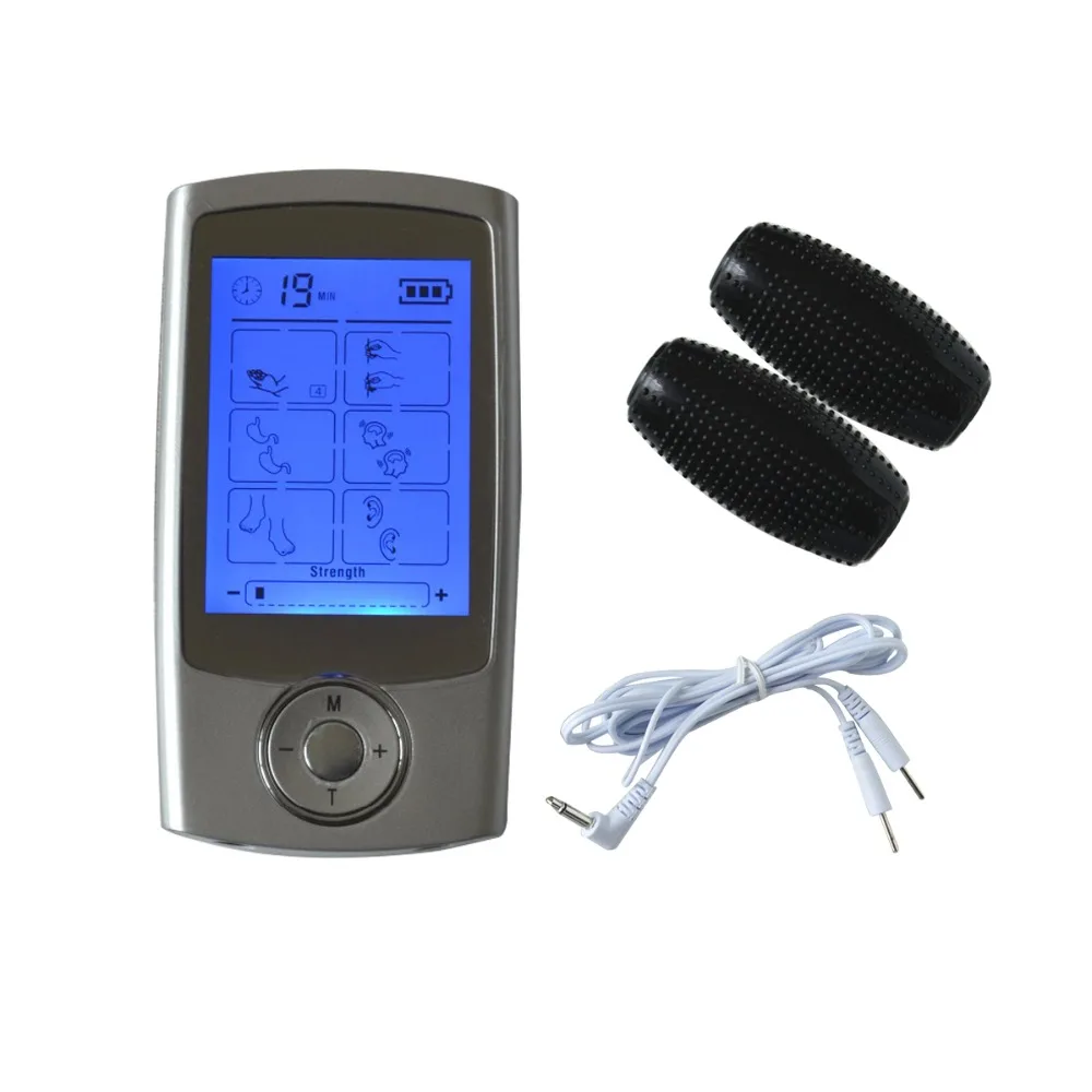 Dual Output Electric Portable Pulse Stimulating Tens Digital Therapy Massager 16Mode With Electrode Acupuncture Roll For Hands Dual Output Electric Portable Pulse Stimulating Tens Digital Therapy Massager 16Mode With Electrode Acupuncture Roll For Hands