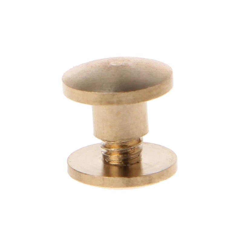 10Pairs Brass Chicago Screws Posts Belt Button for Leather Bookbinding Crafts