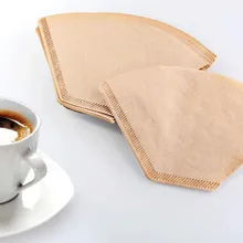 Конусный фильтр бумаги, 103 бумажные фильтры для кофе, основной цвет древесины целлюлозы, используется для капельного(подвесные капли) кофемашины, 40 шт./пакет