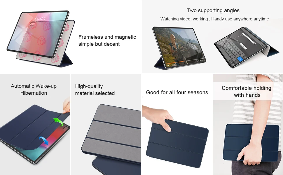 Baseus чехол для iPad Pro 11 для iPad Pro 12,9 PU кожаный чехол для iPad Pro Магнитный ультра тонкий умный чехол для автоматического сна