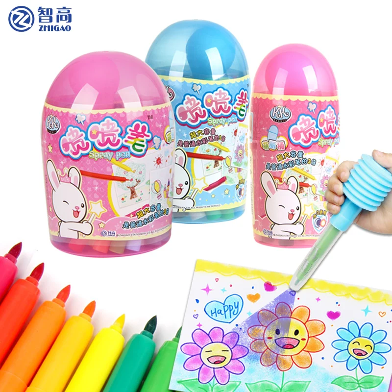 cheap Zhigao Watercolor spray pen art marker multi function pen Scan marker child for school supplies stationery creative novelty