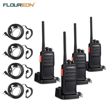 Floureon 2 пары 16CH waklie talkie UHF400~ 480 МГц 2-полосное радио USB зарядное устройство литий-ионная батарея 12 км перезаряженный домофон США