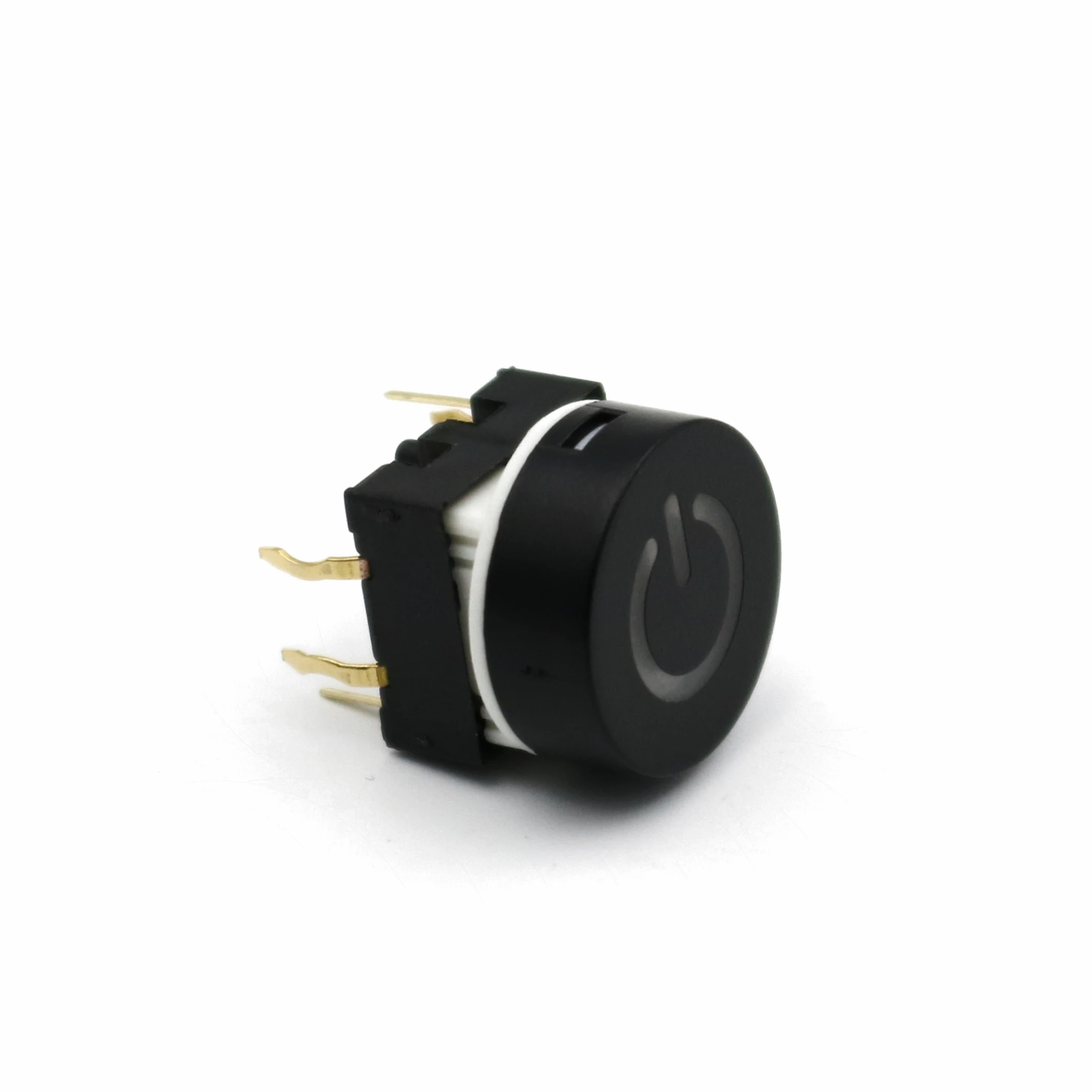 TS27 серия 15 мм круглый символ мощности с светодиодный Мгновенный SPST PCB кнопочный выключатель нажмите такт переключатель