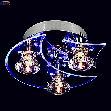 

IWHD Modern LED Ceiling Lights Fixtures Plafonnier Bedroom Living Room Light Stainless Steel Ceiling Lamp Home Lighting Plafon