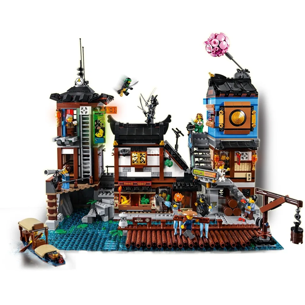 

3979Pcs Model building kits Compatible with Lego Ninjagoes Series 70657 The City Docks Set Set 3D Brick figure toys