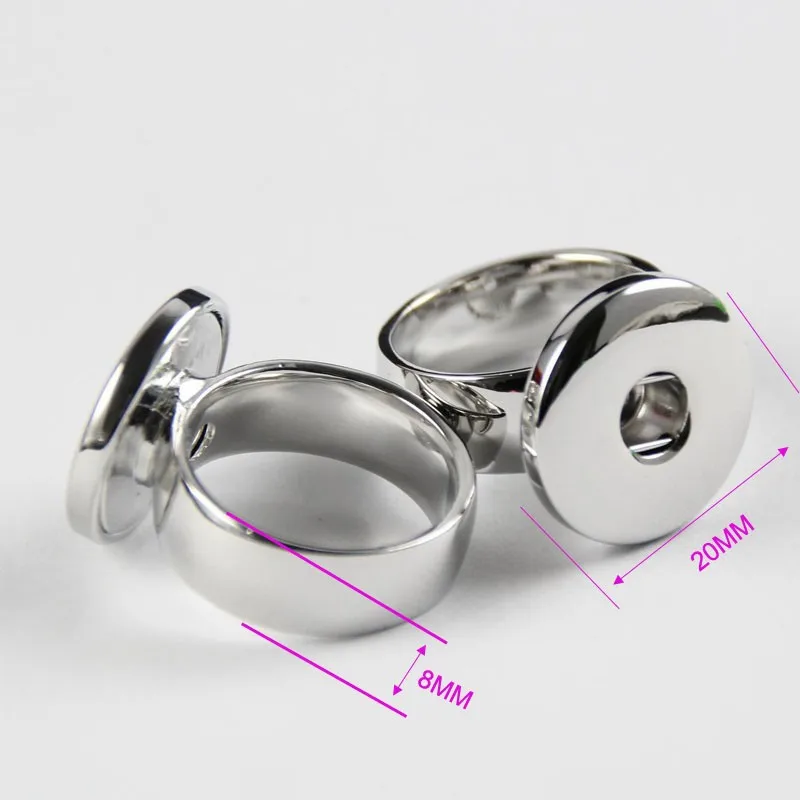 Wholesale High Quality Stainless Steel Rings, 18mm Metal Button Press Snap Ring Diy Snap Diy