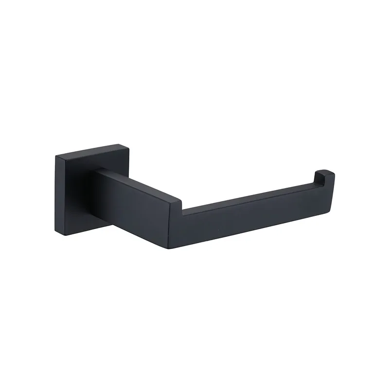 Single Paper Holder Набор аксессуаров для ванной, черный крючок для халата, вешалка для полотенец, барная полка, держатель для бумажной ткани, держатель для зубной щетки, аксессуары для ванной комнаты - Цвет: Single Paper Holder