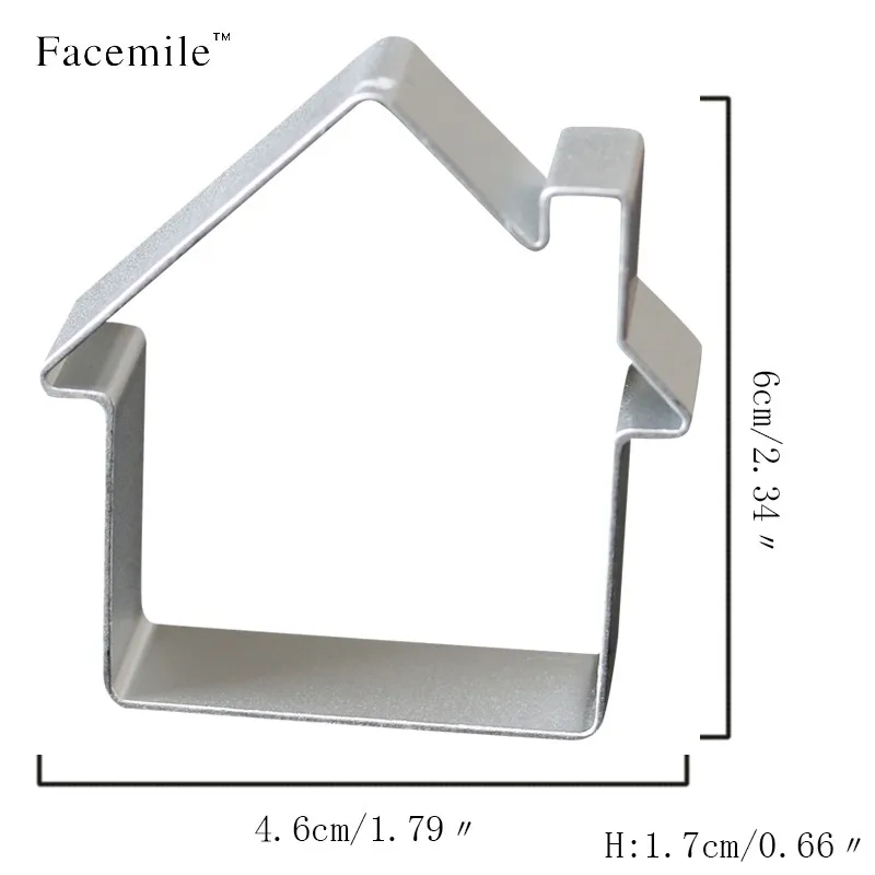 1 шт. дом форме алюминия подарок сахарные украшения торта печенье для выпечки кондитерских форма-высечка оборудование для выпечки тортов 20-12