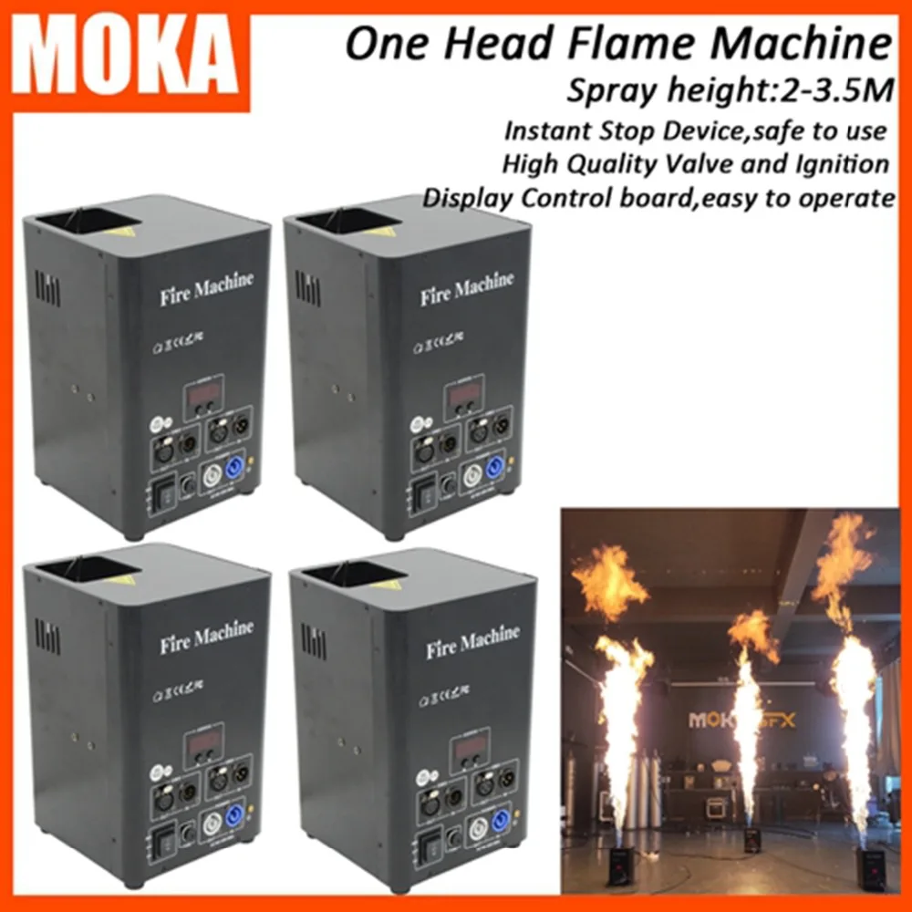 4 Pcs/lot one head stage effect fire machine dmx flame projector stage