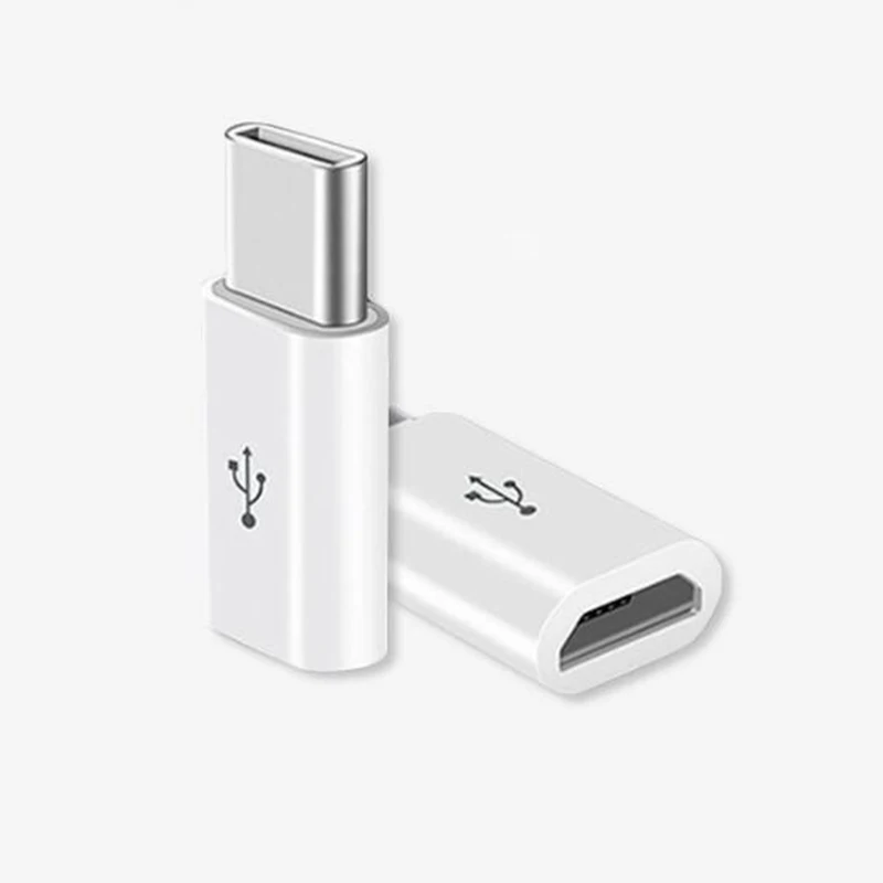 Универсальный USB 3,1 type-C мужской разъем для Micro USB Женский конвертер для зарядки и OTG функция USB-C передачи данных адаптер - Цвет: Белый