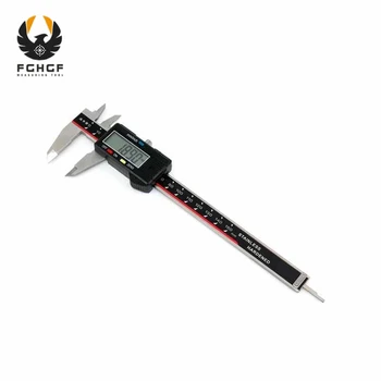 

FGHGF High Quality 150mm 6 Inch Precision Electronic Pachometer Calipers Digital Steel Vernier LCD Micrometer Ruler Schuifmaat