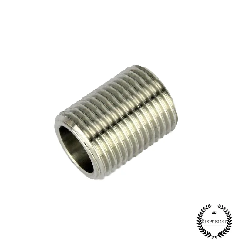 

Straight External Threaded Pipe Nipple 1/2 BSP for beer, write wine and red wine brew. 2pcs/1 lot