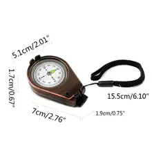Прочный компас из цинкового сплава со шнурком, водонепроницаемый Карманный размер, Походное снаряжение для кемпинга, походов, портативный аксессуар для выживания