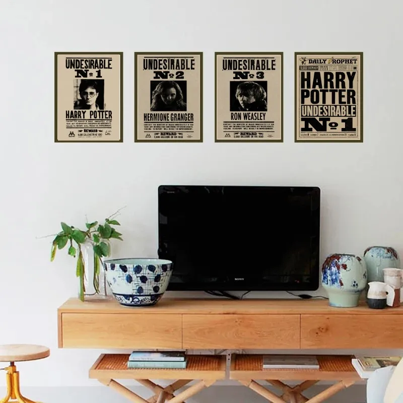 

Harry Potter Wanted Order Undesirable No.1 Vintage Retro Kraft Poster Posters.Daily prophet posters/ Sirius Black poster