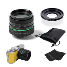New green circle 25mm CCTV camera lens For Fujifilm X-E1,X-Pro1 with c- fx adapter ring free shipping