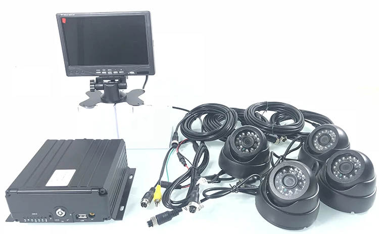 Gravador de Cartão Milhões de Pixels Kit de Monitoramento de Ônibus Disco Rígido Coaxial 4 Canais Ahd Semi-reboque - Saneamento Carro Táxi sd hd 11 Disco rígido gravador de cartão SD coaxial