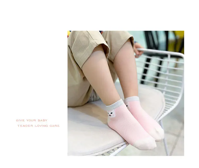 5 пар/лот, Мягкие сетчатые хлопковые носки с милой Свинкой для новорожденных девочек детские носки для мальчиков Skarpetki Meia Infantil Miaoyoutong