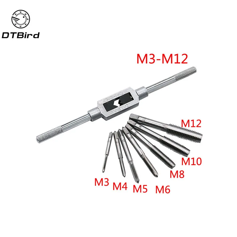 

8pcs/set Metal Screw Tap Holder M3-M12 for Metal Processing Wrench Holder Hand for Process Internal Threads DT6