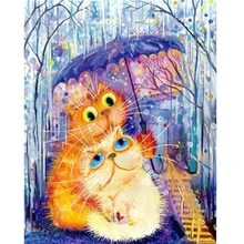 Обычай алмаз живопись эйген фото Кот Мандала 5d поделки алмазов картина фильмы полный квадратный/круглый maison птица ребенок подарки