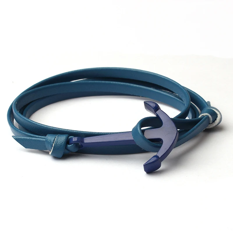 NIUYITID Blue Color Anchor Bracelet Cheap Hand Accessories For Men Boys Bracelet Tribal Wristbands Jewelry pulseira feminina (5)