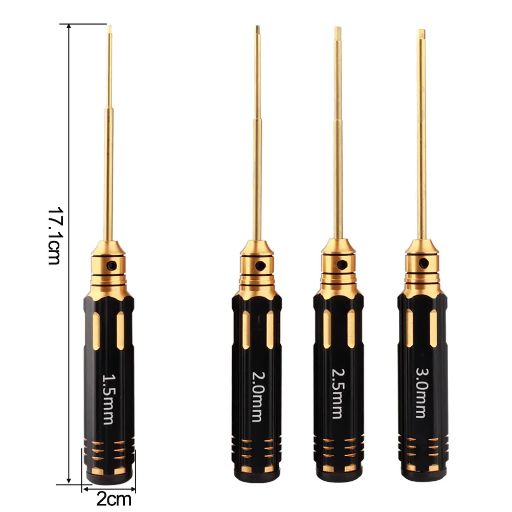 1,5 мм 2,0 мм 2,5 мм 3,0 мм крестообразный отвертка крестообразный отверток нескользящее титановое покрытие инструмент для ремонта RC самолета