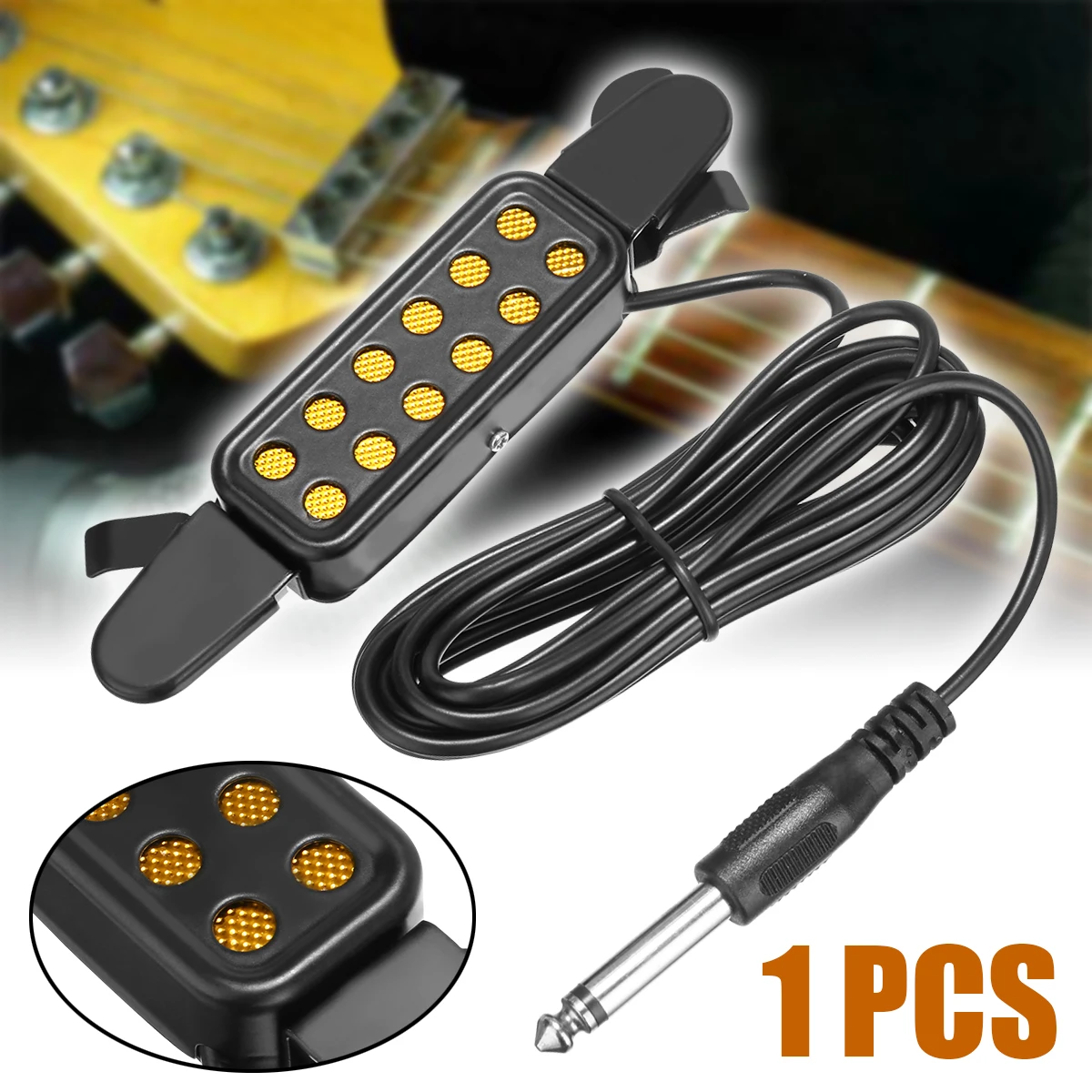 1PC Classic Acoustic Guitar Pickup Transducer Amplifier Guitar Pickup Sound Hole Musical Instruments Pickup