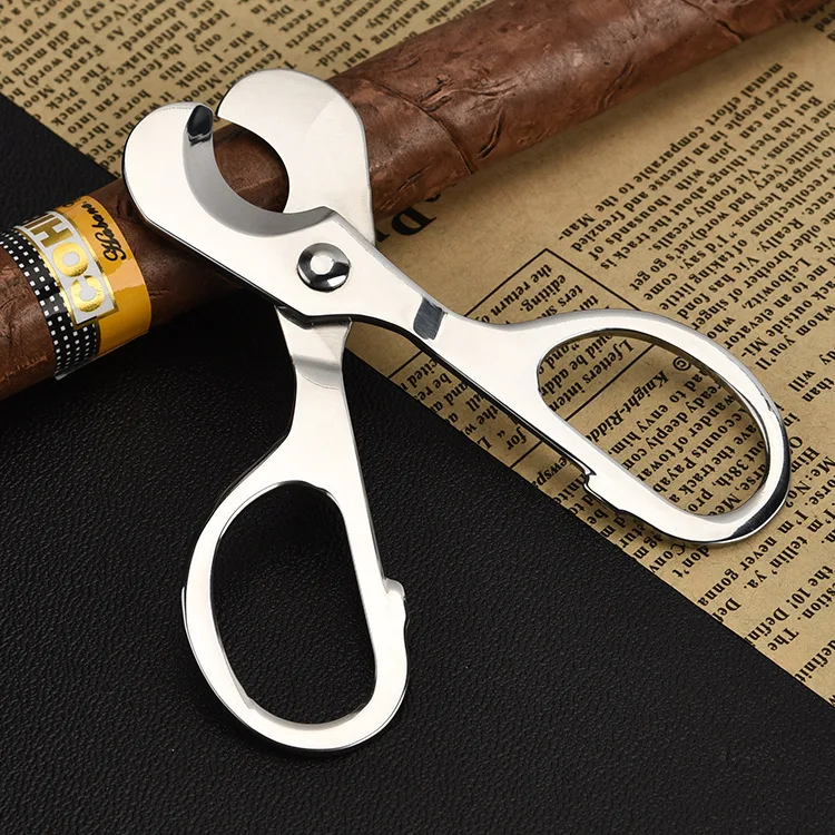 High quality Portable Silver Stainless Steel Cigar Cutter Scissors for all size | Дом и сад