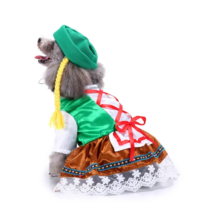 Забавная Одежда для собак на Хэллоуин, зимний костюм с милой собакой, косплей официантки, одежда для питомца, пальто, куртка с бульдогом, Рождественский наряд