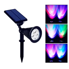 RGB для подсветки газона с питанием от солнечной панели света 4 светодиодный S солнечные водонепроницаемые наружные садовые Ландшафтные прожекторы Дворовые огни Светодиодный настенный светильник