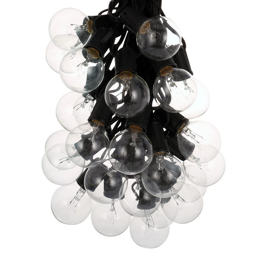25Ft Globe String Lights with 25 G40 Bulbs Vintage Patio Garden Light string for Deco,Outdoor
