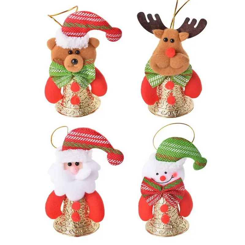 Рождественская Фигурка Санта, снеговик медведь Лось орнавечерние мент партии дерево висит колокол украшения дома