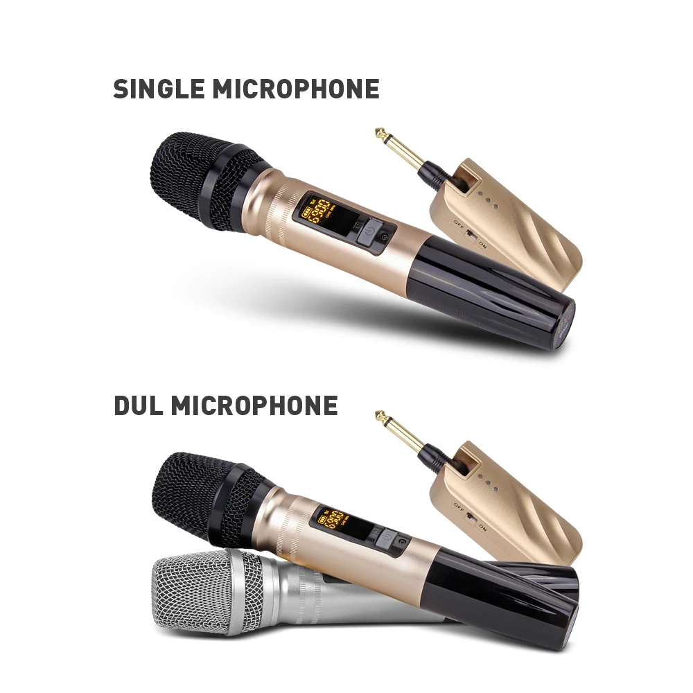 Drembo mini 2 канальный переносной беспроводной микрофон с ручным или петличный и гарнитура микрофон UHF Регулируемая частота для караоке