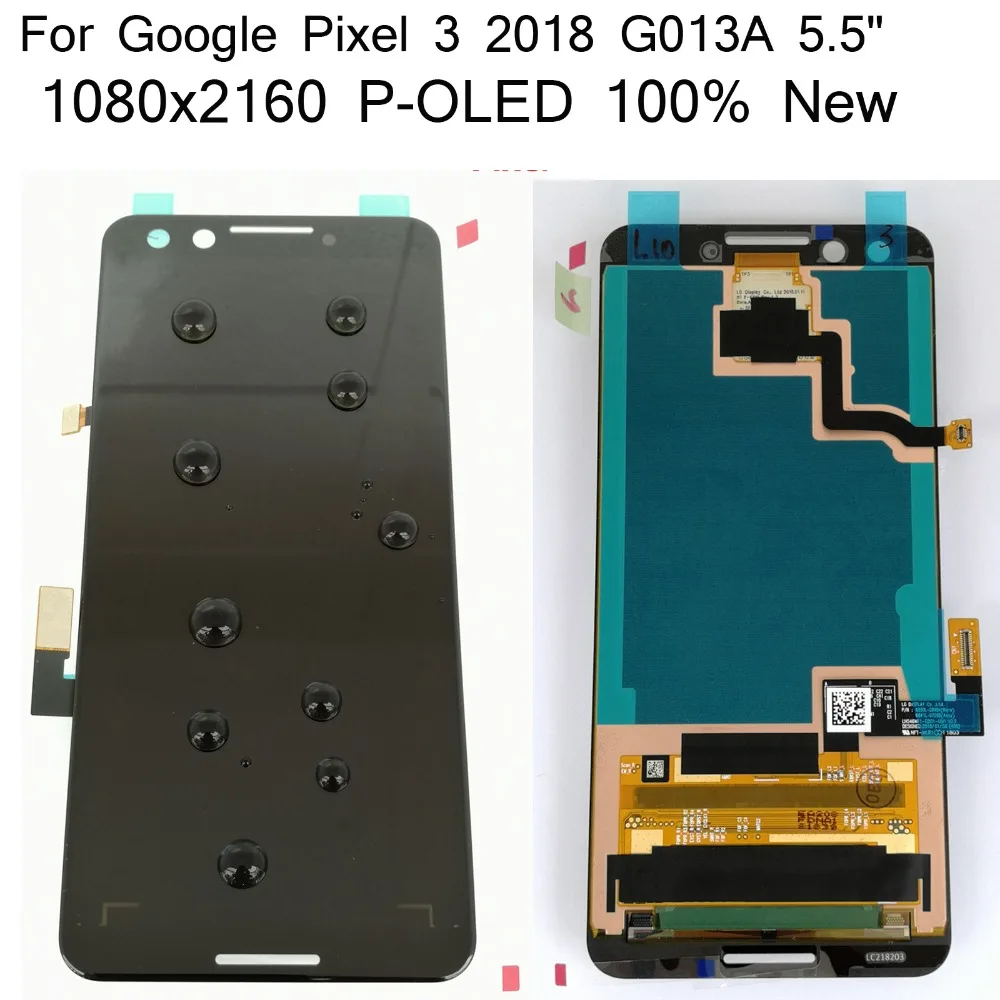 

Shyueda P-OLED AAA+ 100% New 5.5" For Google Pixel 3 2018 G013A LCD Display Touch Screen Digitizer Assembly with free Tools