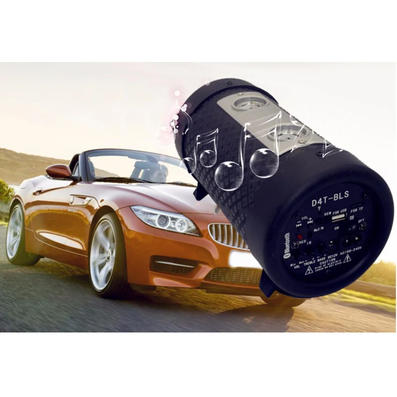 4 Inch 12V 35W Circular Tunnel Portable Bluetooth Speakers Car Subwoofer Stereo Bluetooth