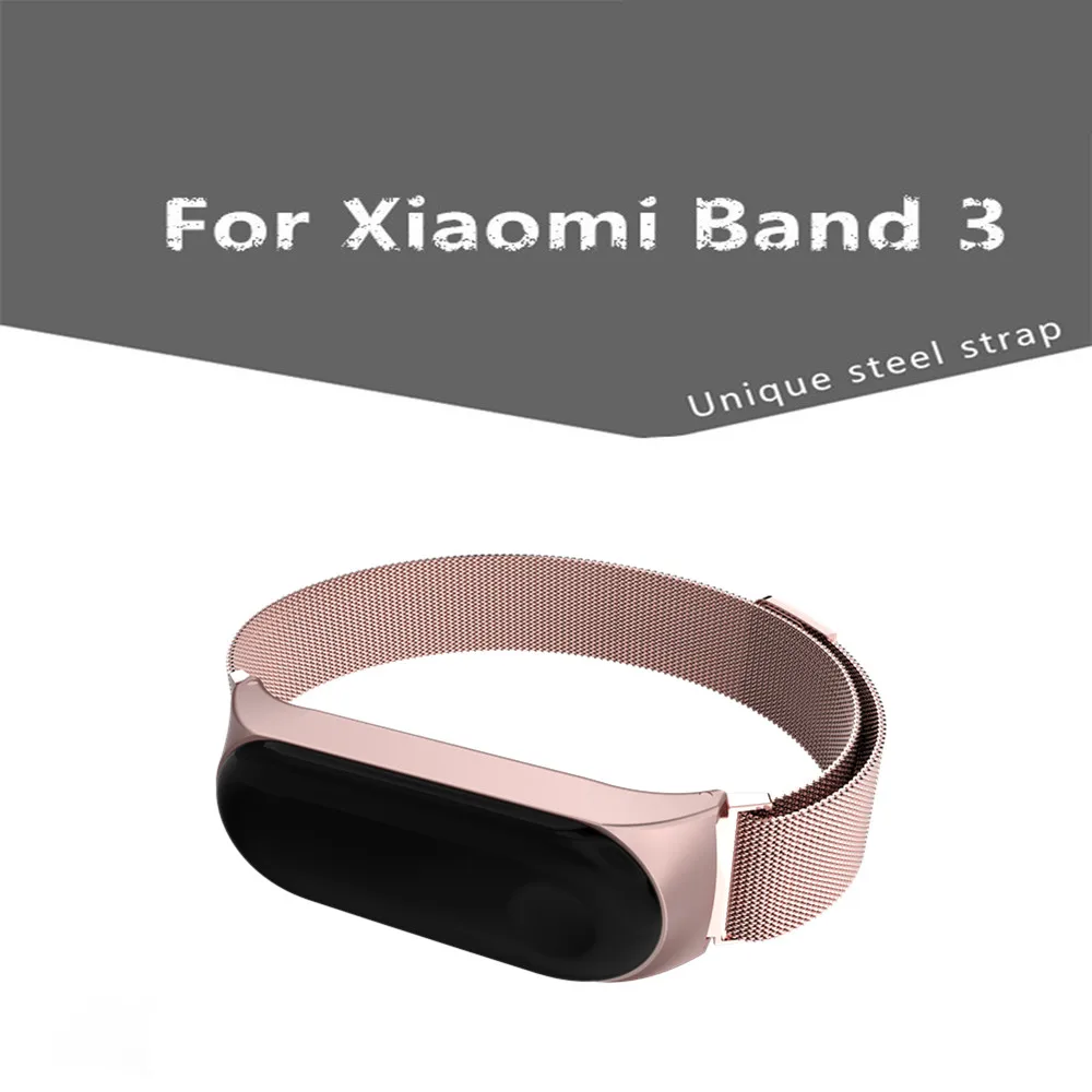 Mi Band 3 4 браслет магнитный ремешок на запястье металлический Безвинтовой браслет из нержавеющей стали mi band 4 3 браслет ремешок для Xiaomi mi Band 4 3