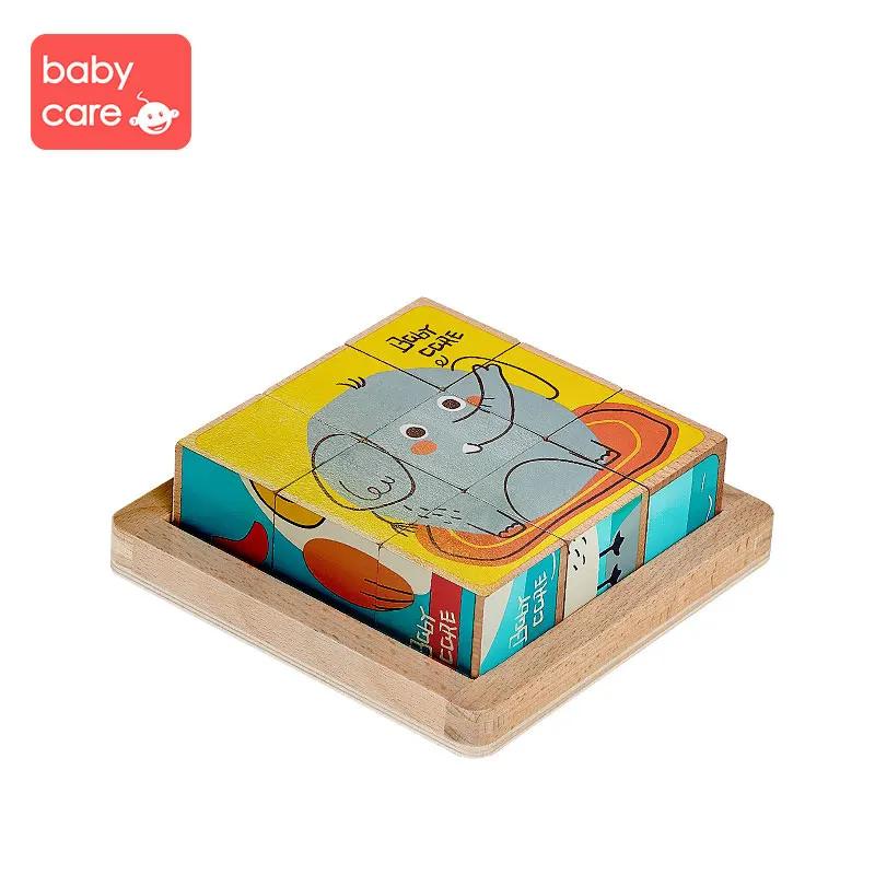 

Babycare 6 in 1 Animal Puzzle Wooden Cute Animals Colorful Kid Toys Multifunction Funny Animal Puzzle Wooden