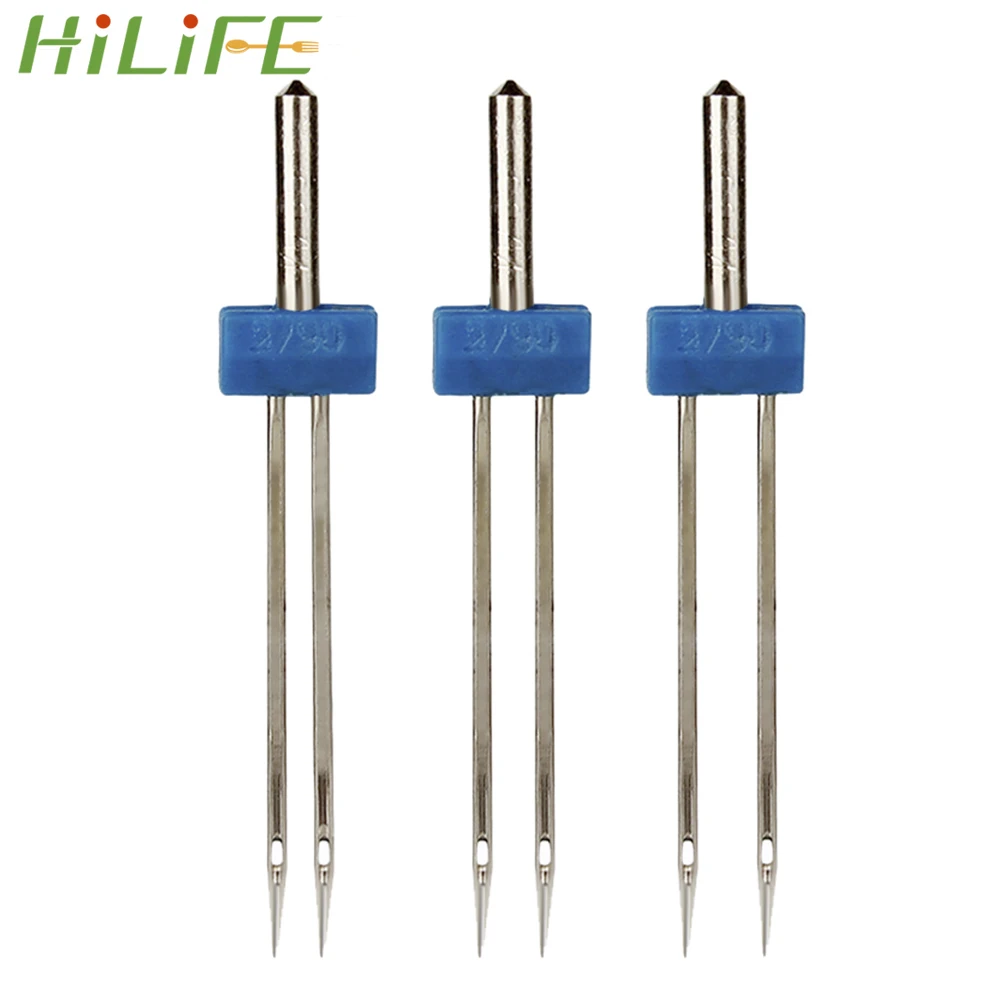 

HILIFE Needles For Sewing Machine 3 Pcs/Set Double Twin Needles Pins
