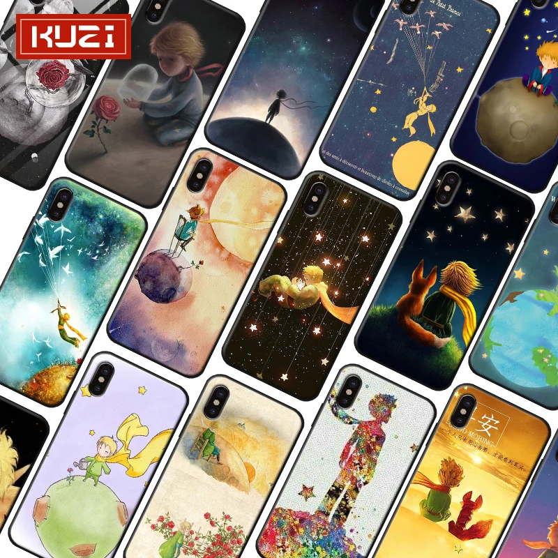

KUZI fairy tale Phone Bag Case For iphone 7 XS MAX Case Soft Back Cover For iphone 6 6S 7 8 Plus iphone X XR Half Wrapped Case