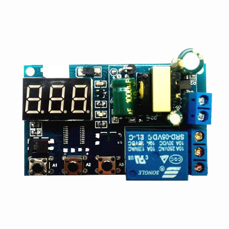 

1 way relay module, adjustable trigger delay cycle timing pull-in switch-on switch circuit 220V