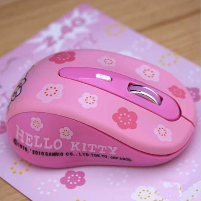 

Wireless Mause Hello Kitty Computer Mouse 2.4GHz 1600DPI Wireless Optical PC Gaming Mouse Mice Pink For Girls