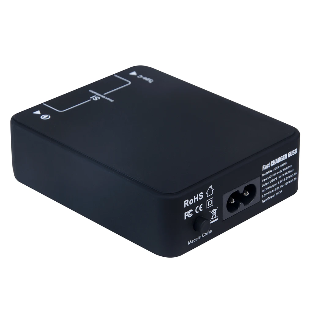 ЕС плюс type-c высокоскоростной usb-порт Быстрая зарядка 2,0 USB быстрая зарядка 5 портов USB быстрое зарядное устройство для смартфона