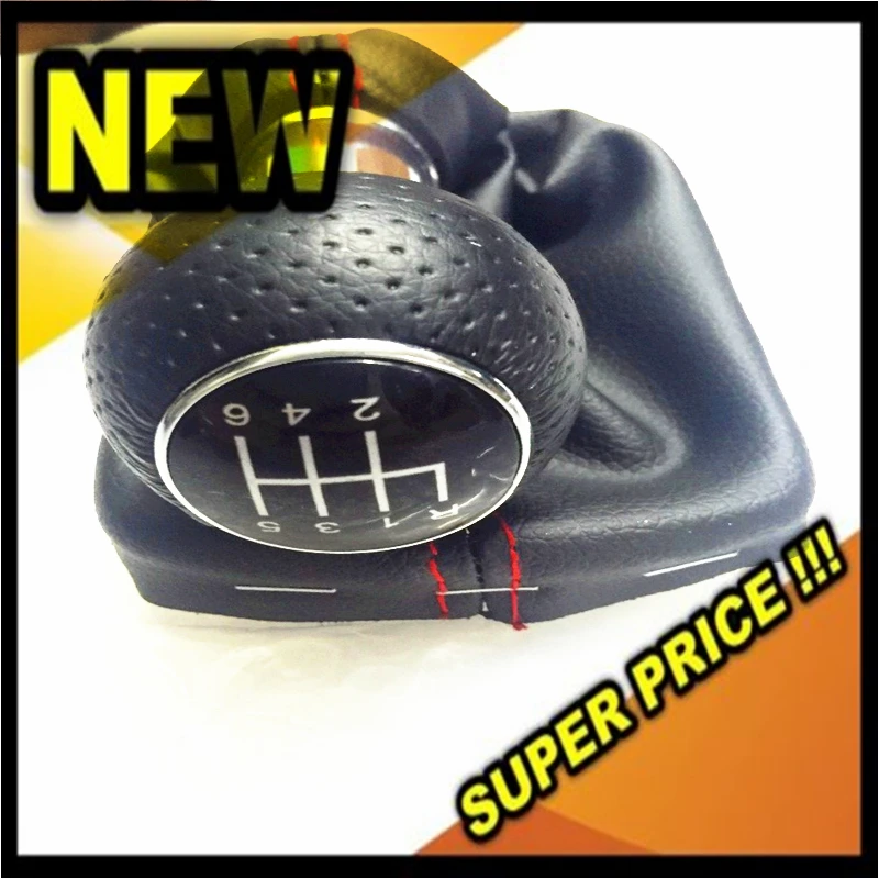 

FAT Red Stitching Gear Shift knob 6 Gear or 6 Speed for Audi A3 (2001-2003) 8L0863279 diameter 13mm