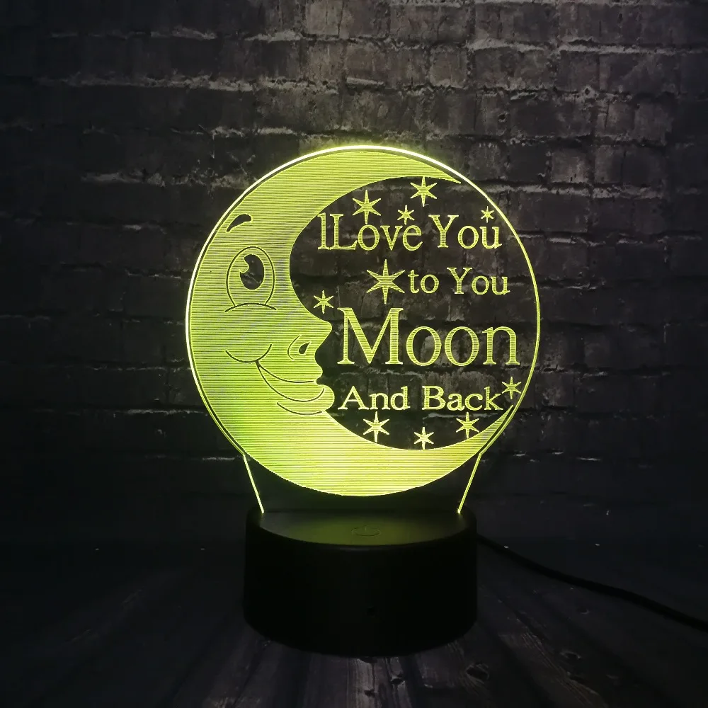 

3D LED USB LAMP Moon RGB Touch Colorful Gradient Night Light Remote Merry Xmas love Home Decorative baby sleep bedroom light