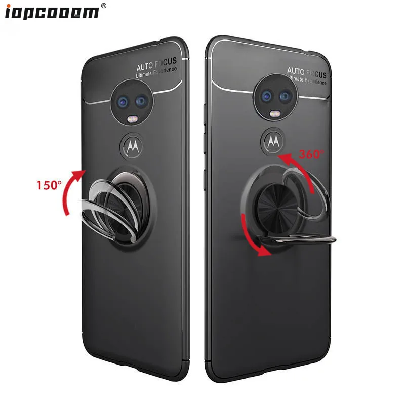 

For Motorola Moto G7 Power Case TPU With finger ring Magnetism Holder Phone Back Cover For G7Power Coque Capas