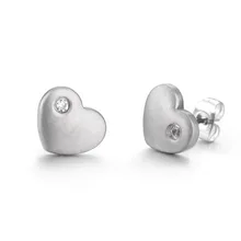 Новинка, маленькие милые серьги в форме сердца для девочек, чистый титановый гвоздик, серьги для женщин, любимая девушка, Романтичный подарок, ювелирные изделия из кубического циркония