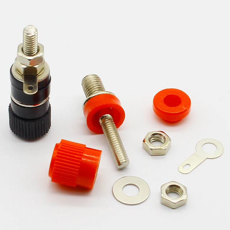 2 Paire Rouge Noir Amplificateur Terminal Binding Post Banana Plug Jack Panel moun i GT 2 Paire Rouge Noir Amplificateur Terminal Binding Post Banana Plug Jack Panel moun i GT