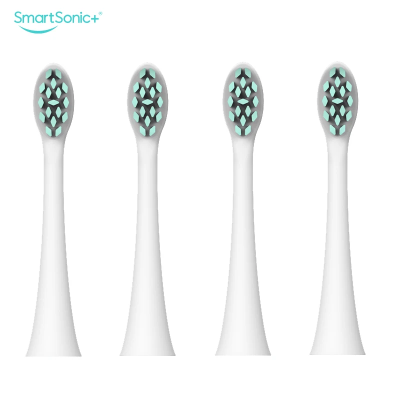 SmartSonic+ 4 шт. электрические зубные щетки замена головки для всех режимов SmartSonic+ электрическая зубная щетка для взрослых для чувствительного зуба - Цвет: 4 PCS White