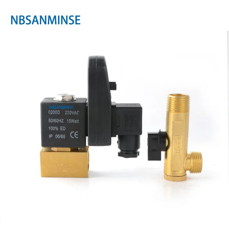 

NBSANMINSE SR - A - 15 Electronic Drainer G1 / 2 1.6Mpa Exhaust Valve Water Drainer Water Valve DC24V AC220V High Quality