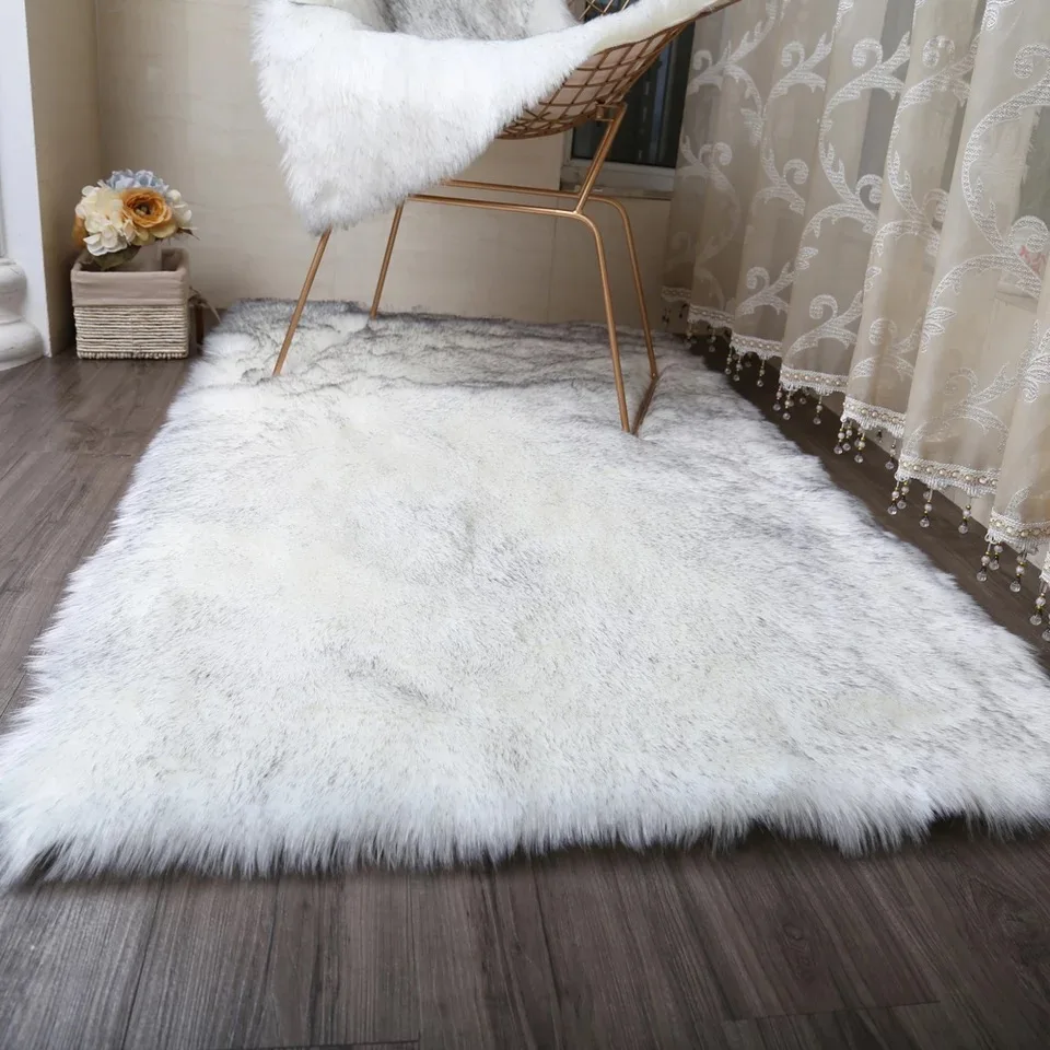Pink Sheepskin Hairy Carpet For Living Room Bedroom Rugs