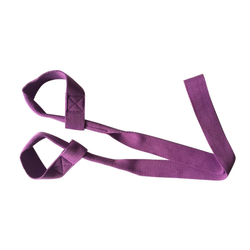 Спортивный женский фитнес-эластичный хлопковый нескользящий коврик для йоги, слинг-ремень многофункциональный фитнес спортивный пояс для упражнений - Цвет: Фиолетовый